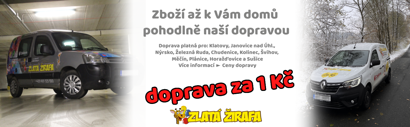 Vlastní doprava na e-shopu za 1Kč - pohodlný nákup přímo domů