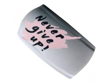 Drexiss funkční čelenka NEVER GIVE UP! PINK DOSPĚLÁ jaro/léto