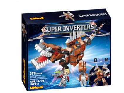 Stavebnice LiNoos 378 ks robot/dinosaurus s postavičkou