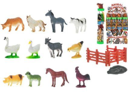 Zvířátka farma 3-6 cm s doplňky