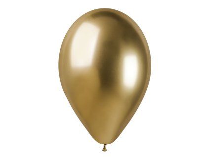 Chromové latexové balónky 33cm SHINY zlatý 50ks #088