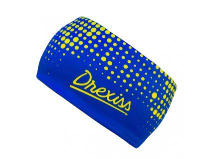 Drexiss funkční čelenka DOTS - BLUE YELLOW DOSPĚLÁ jaro/léto