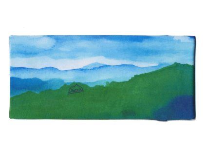 Drexiss funkční čelenka MOUNTAINS - BLUE/GREEN DOSPĚLÁ jaro/léto