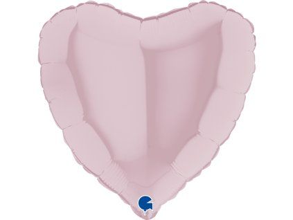 Fóliový balónek 36cm SRDCE pastelově růžové