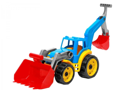 Bagr s rypadlem 50 cm v síťce, dvě barvy