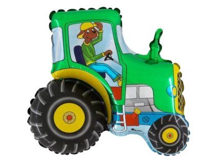 Fóliový balónek 70 cm zelený Traktor