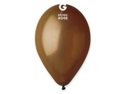 Kulatý latexový balónek 30 cm - Hnědý #048