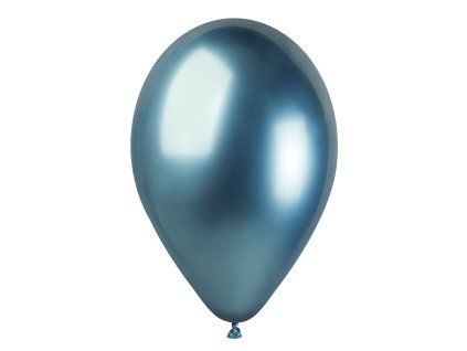 Výhodné balení chromový latexový balónek 33cm - SHINY modrá světle 50ks #092