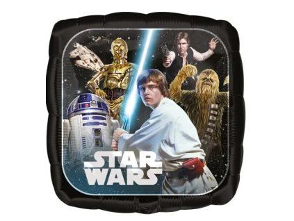 Fóliový balónek čtverec 43 cm Star Wars