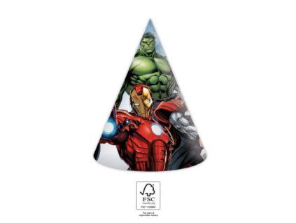 EKO čepička papírová Avengers  6ks