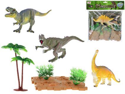 Dinosauři 15-18 cm 3 ks s doplňky