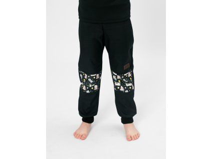 Zimní softshellové kalhoty soft BLACK-GREY CATS