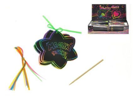 Magické vyškrabovací papírky 6ks 4 druhy