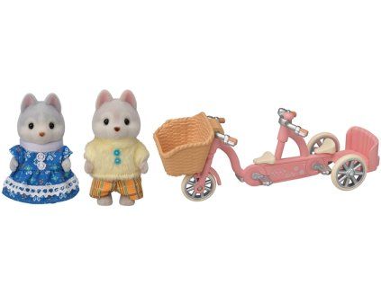 Sylvanian Families - Tandemové kolo pro Husky sourozence #5637