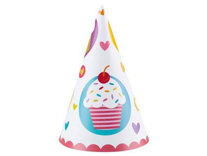 Party čepička cupcake - 6ks