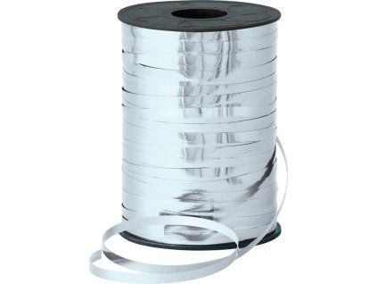 Vázací stuha - metalická stříbrná - 2 m