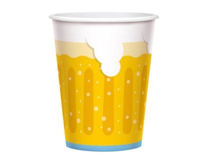 Papírové kelímky Oktoberfest 450 ml - motiv pivo