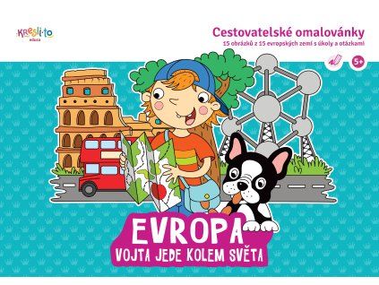 Cestovatelské omalovánky - Evropa - Vojta jede kolem světa