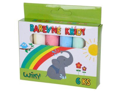 Křídy chodníkové barevné 6ks