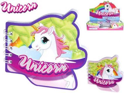 Unicorn zápisník 9 cm - různé barvy