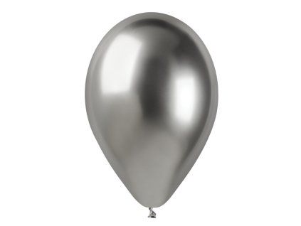 Chromový latexový balónek 33 cm - Shiny stříbrný #089