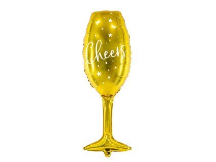 Fóliový balónek Sklenička Cheers! 78 x 26 cm