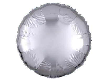 45 cm fóliový balónek kulatý - Stříbrný