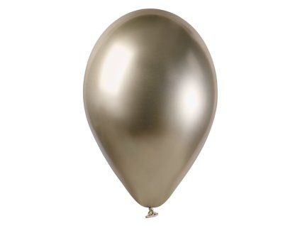 Chromový latexový balónek 33 cm - Shiny Prosecco #085