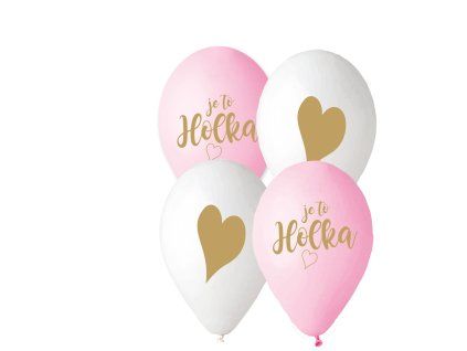 Kulaté latexové balónky 30cm Je to holka Mix barev 5ks