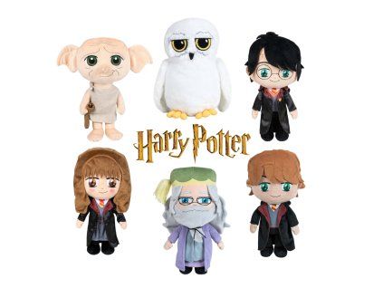 Zlatá žirafa Harry Potter, Hermiona Granger, Hedvika, Ron Weasly, Brumbál, Dobby plyšáci