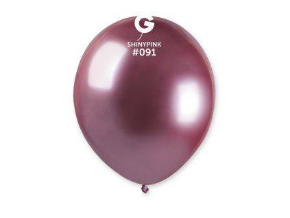 Chromový latexový balónek 13cm Shiny Růžová 100ks #090