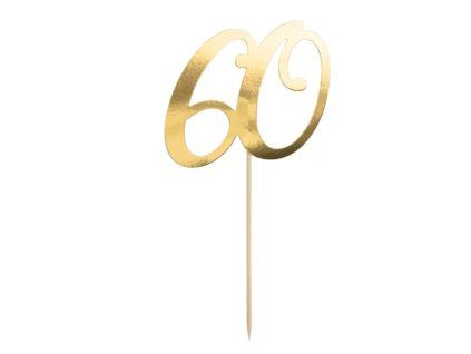 Zápich do dortu  " 60 " zlatá