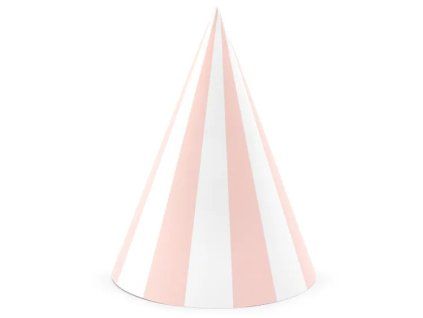 Party čepička světle růžová - 6ks