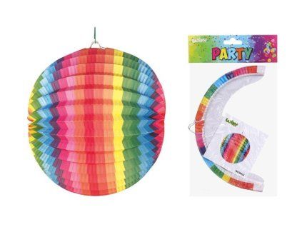 Lampion koule proužky 25 cm