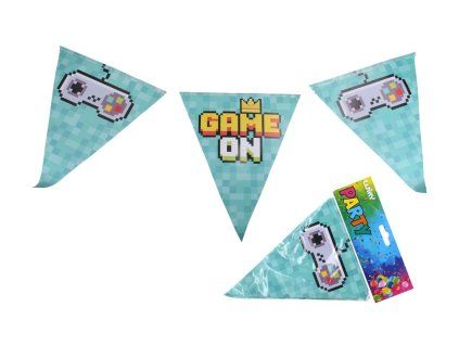 Párty vlaječky HRA /GAME ON 16x20 cm, 8 ks