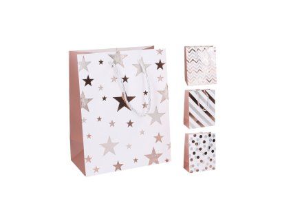 Dárková taška L 41,5x30x12 cm ROSEGOLD