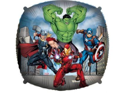 Fóliový balónek - Avengers Marvel 43cm Čtverec