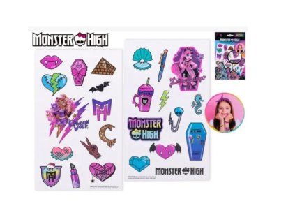 Monster High sada tetování v papírové kartě