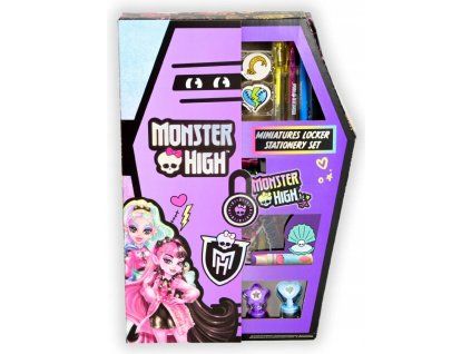 Monster High pouzdro s psacími potřebami a nálepkami v krabičce