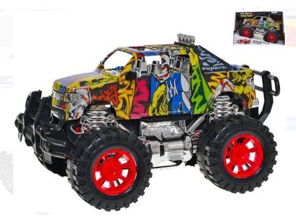 Auto off-road terénní grafitti velká kola na setrvačník plast
