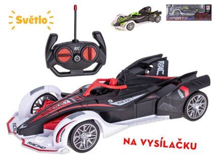 R/C formule 20cm 27MHz plná funkce na dálkové ovládání se světlem 2barvy v krabičce