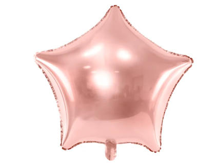 Fóliový balónek - Hvězda - rose gold - 48 cm