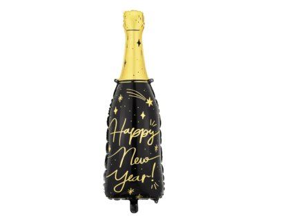 Fóliový balónek Láhev sektu Happy New Year!  88 x 27 cm