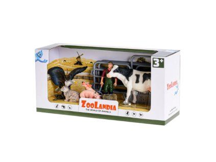 Zoolandia - Kráva se zvířátky z farmy a doplňky