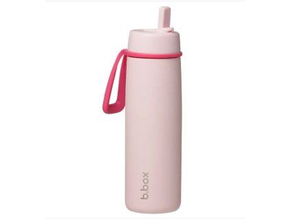 B.box Nerezová termolahev s brčkem  690ml - Pink Paradise
