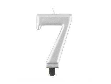 Svíčka na dort metalická 7 dvě barvy 1ks