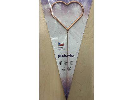 Prskavka srdce Rose gold, zlato růžová velké 29 cm