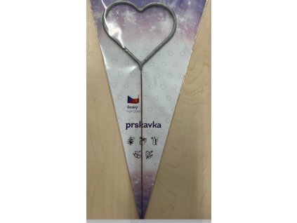 Prskavka srdce - stříbrné velké 29 cm