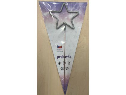 Prskavka hvězda - stříbrná velká 29 cm
