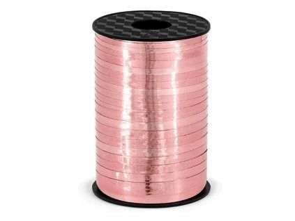 Vázací stuha metalická Rose Gold 0,5 cm x 225 m